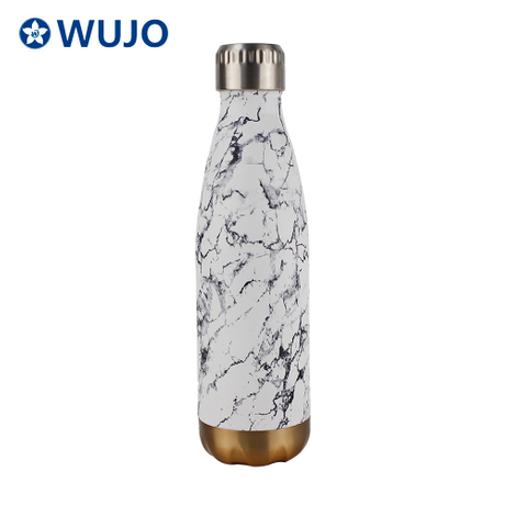 Wujo venta caliente nuevo diseño de acero inoxidable aislado botella de agua